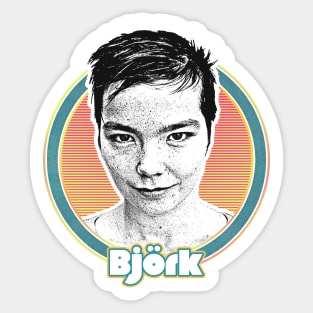 Björk //// Retro Style Fan Art Design Sticker